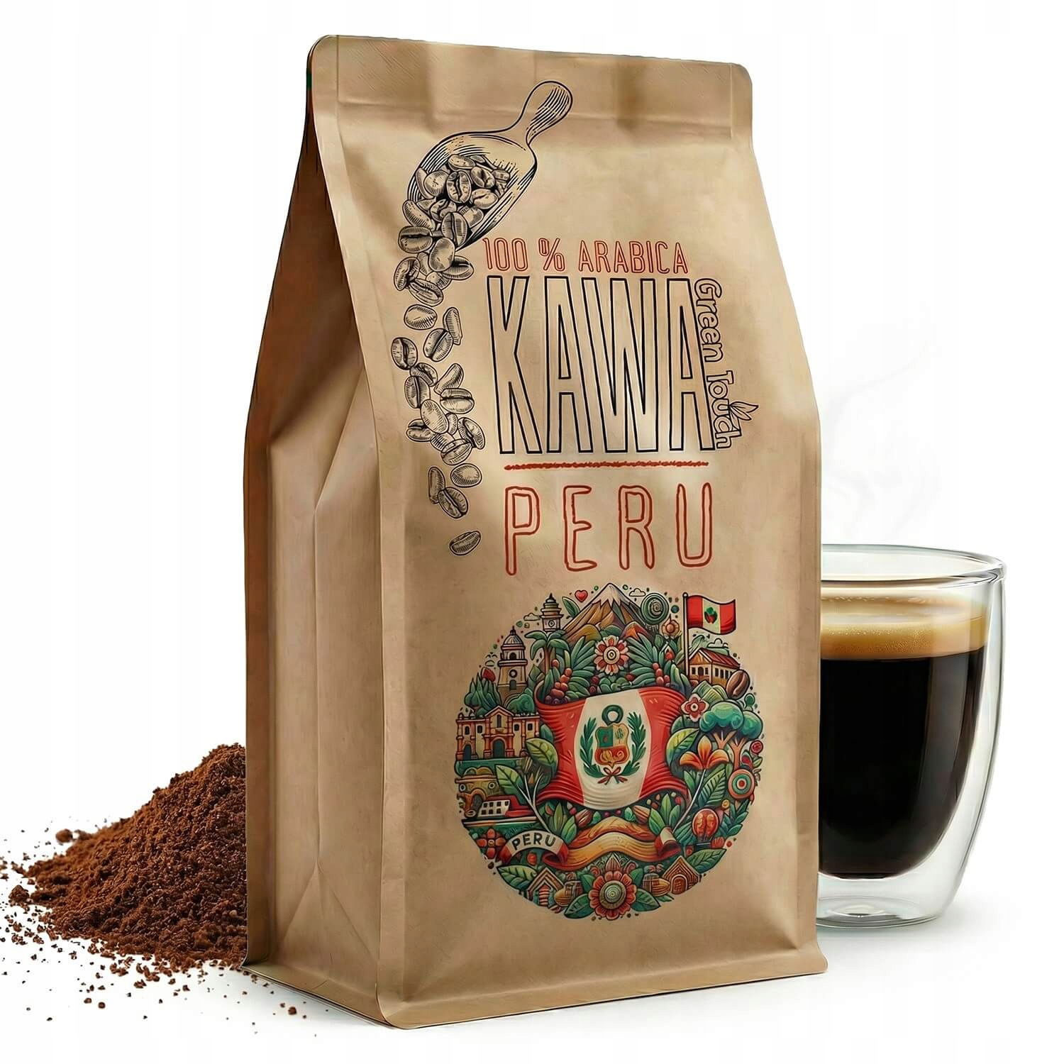 Mletá Káva Peru región Junin natural 100 % arabica 1 kg Green Touch