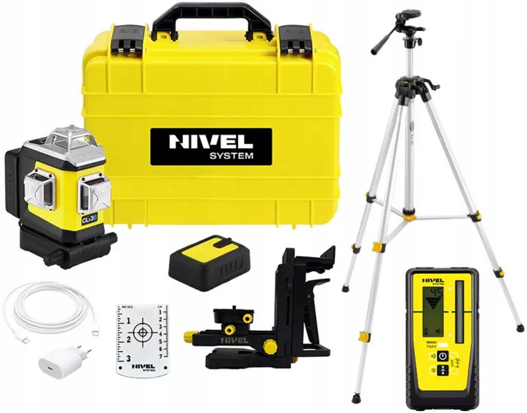 Modrý laser 3x360° set CLx3B statív SJJM1EX senzor RD800 Nivel Sys