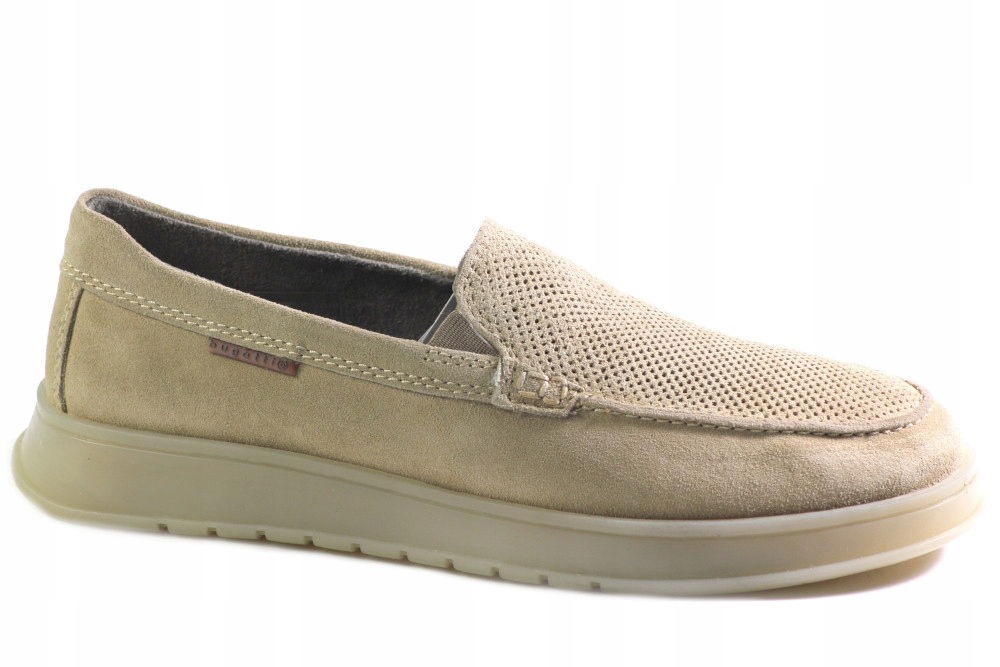 Mokasíny Bugatti 321-AIO60-1400 Beige Kožená Semišová Obuv