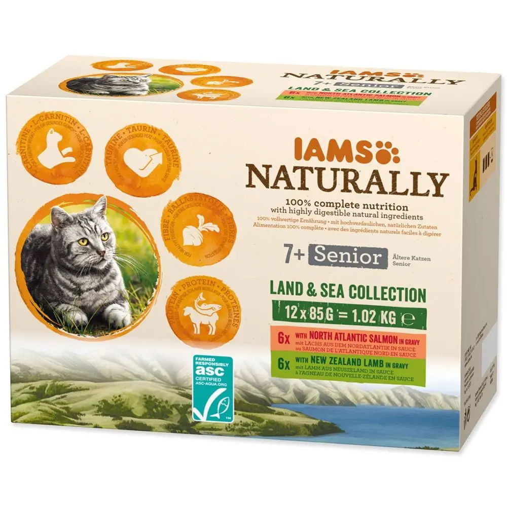 Mokré krmivo pre mačky Iams mix chutí 1,136 kg
