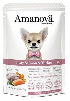 Mokré krmivo pre psa Amanova Adult MIX Chutí Vrecko Sada 12x100 g