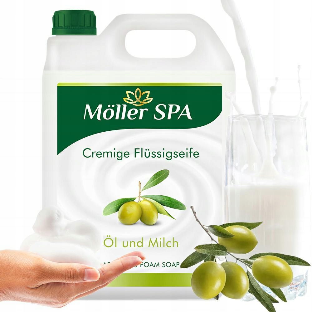 Möller Spa Penové Mydlo Na Penu Mlieko & Olej 5L Do Dávkovačov