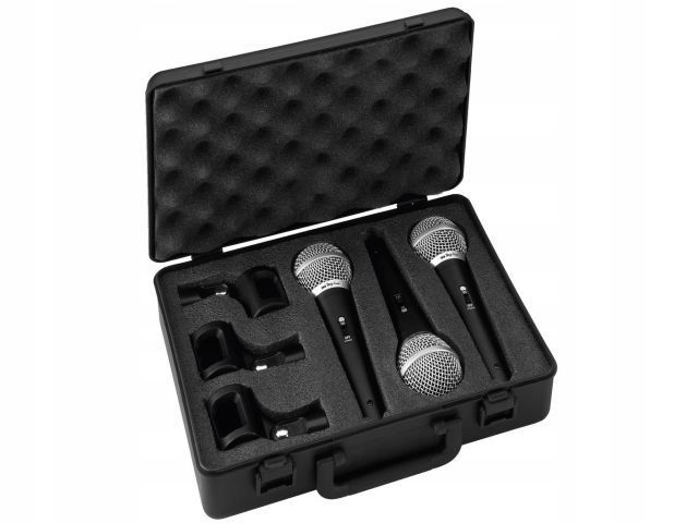 Monacor DM-3SET – sada dynamických mikrofónov
