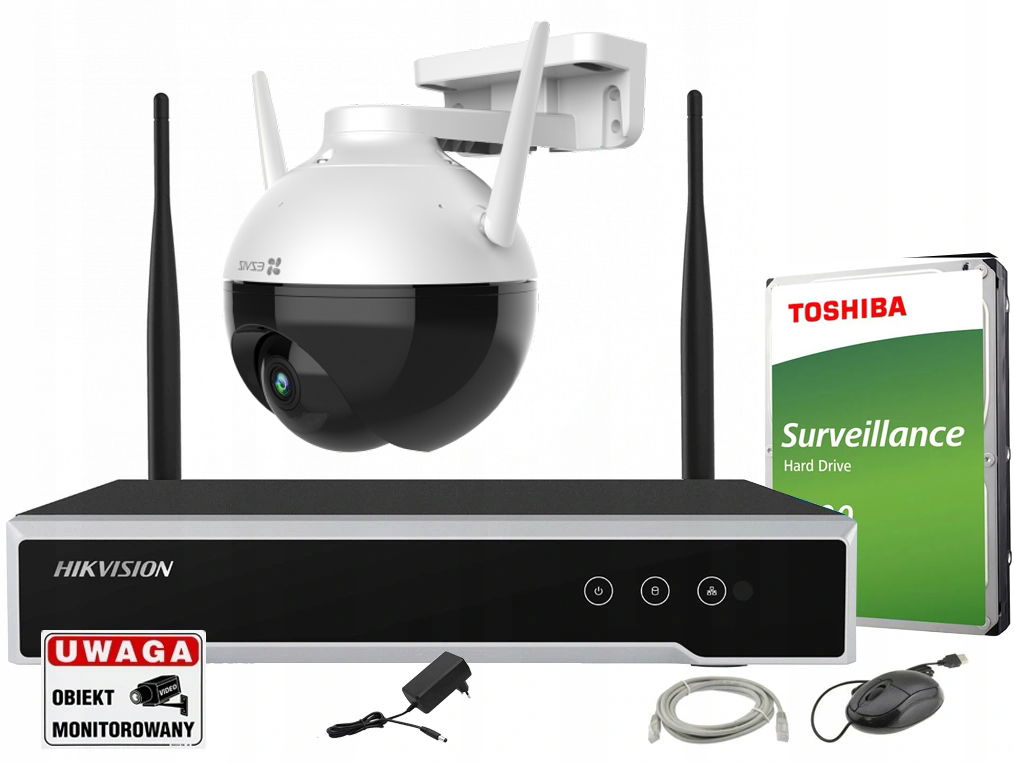 Monitorovací set Ezviz Hikvision C8T 7108 Toshiba 1Tb