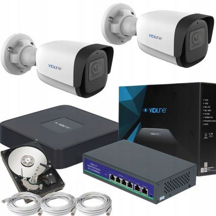 Monitorovanie 2 kamier VidiLine 4Mpx