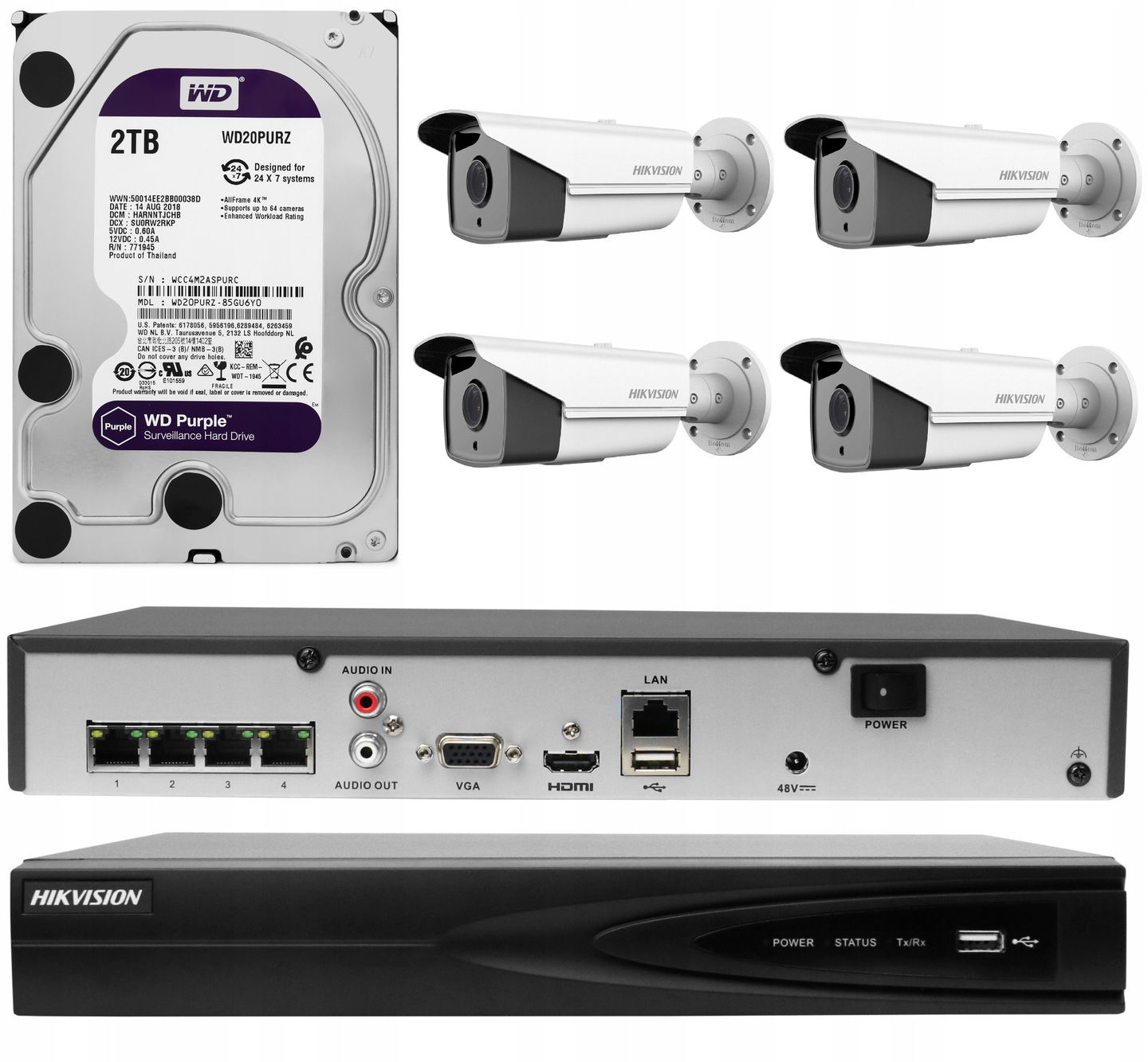 Monitorovanie domu Ip 4 vonkajšie kamery 8mpx PoE