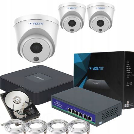 Monitorovanie VidiLine Ip 4Mpx Switch disk1TB