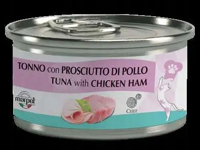 Monoproteínové Vlhké Krmivo pre mačky, tuniak, šunka 80 g