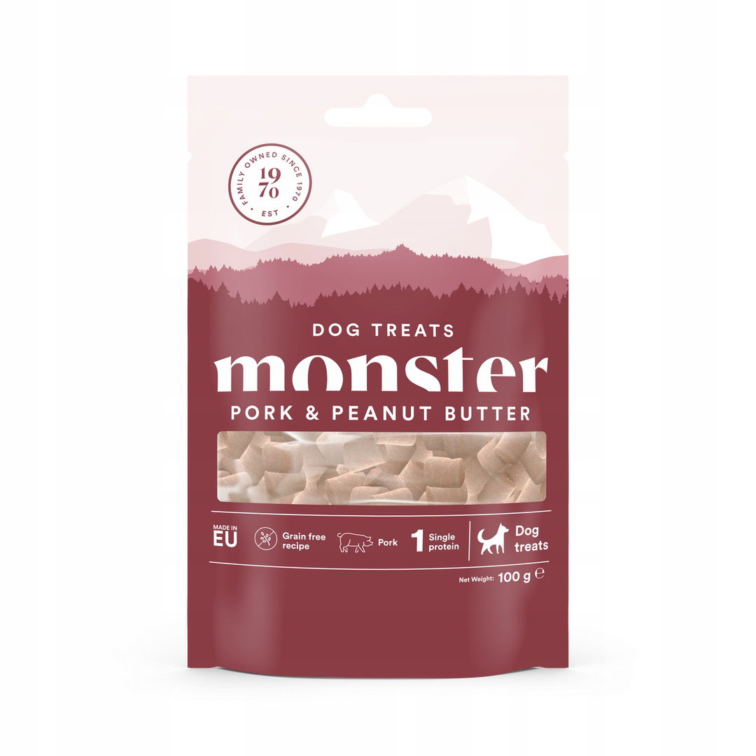 Monster Dog Treats 100 g Pochúťky pre psa s bravčovým maslom