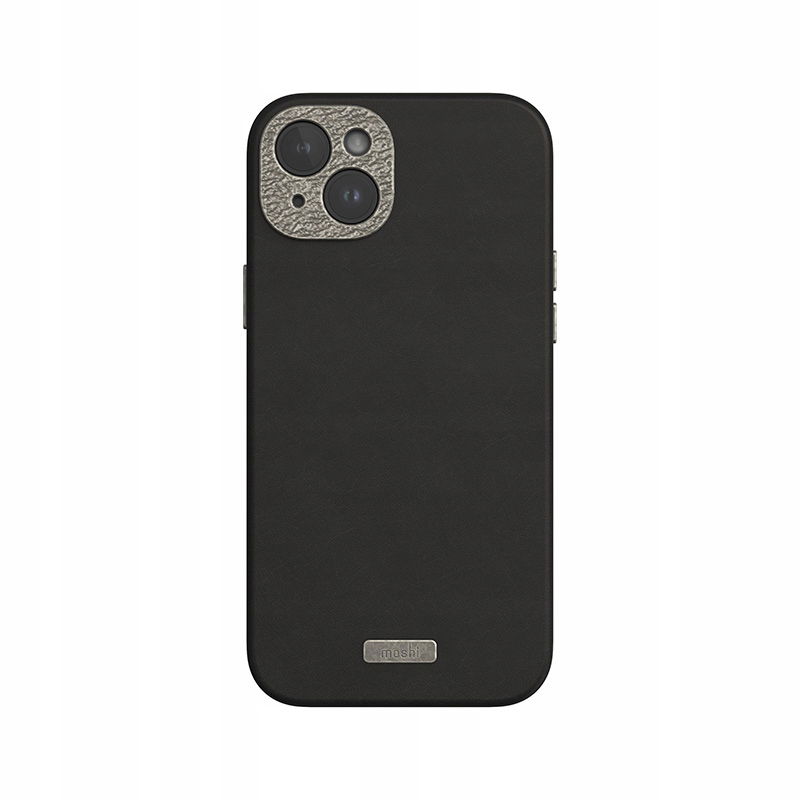 Moshi Napa MagSafe Kožené puzdro pre iPhone 15 Plus (Midnight Black)