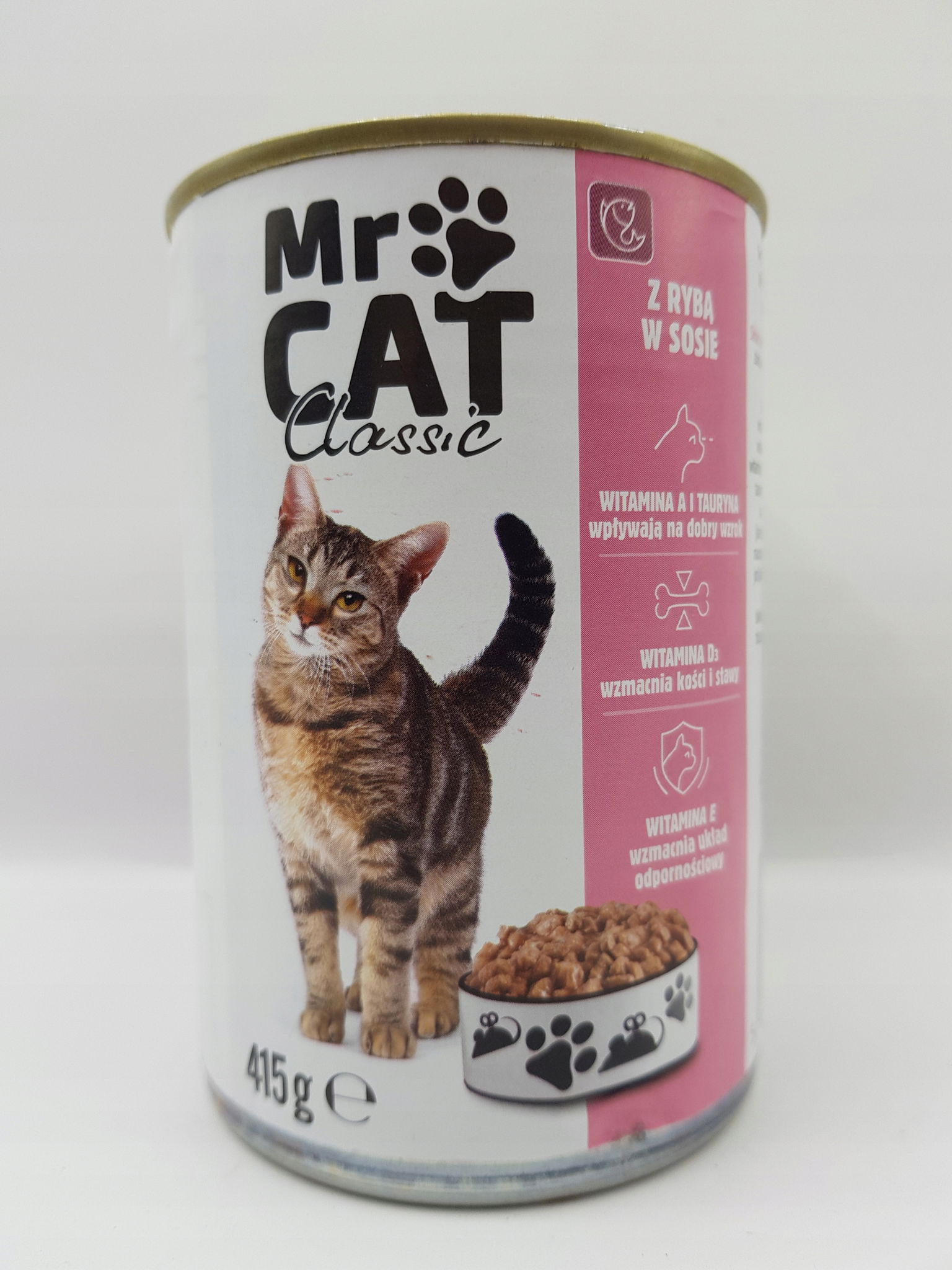 Mr. Cat Vlhké krmivo pre mačky s rybou v omáčke 415 g