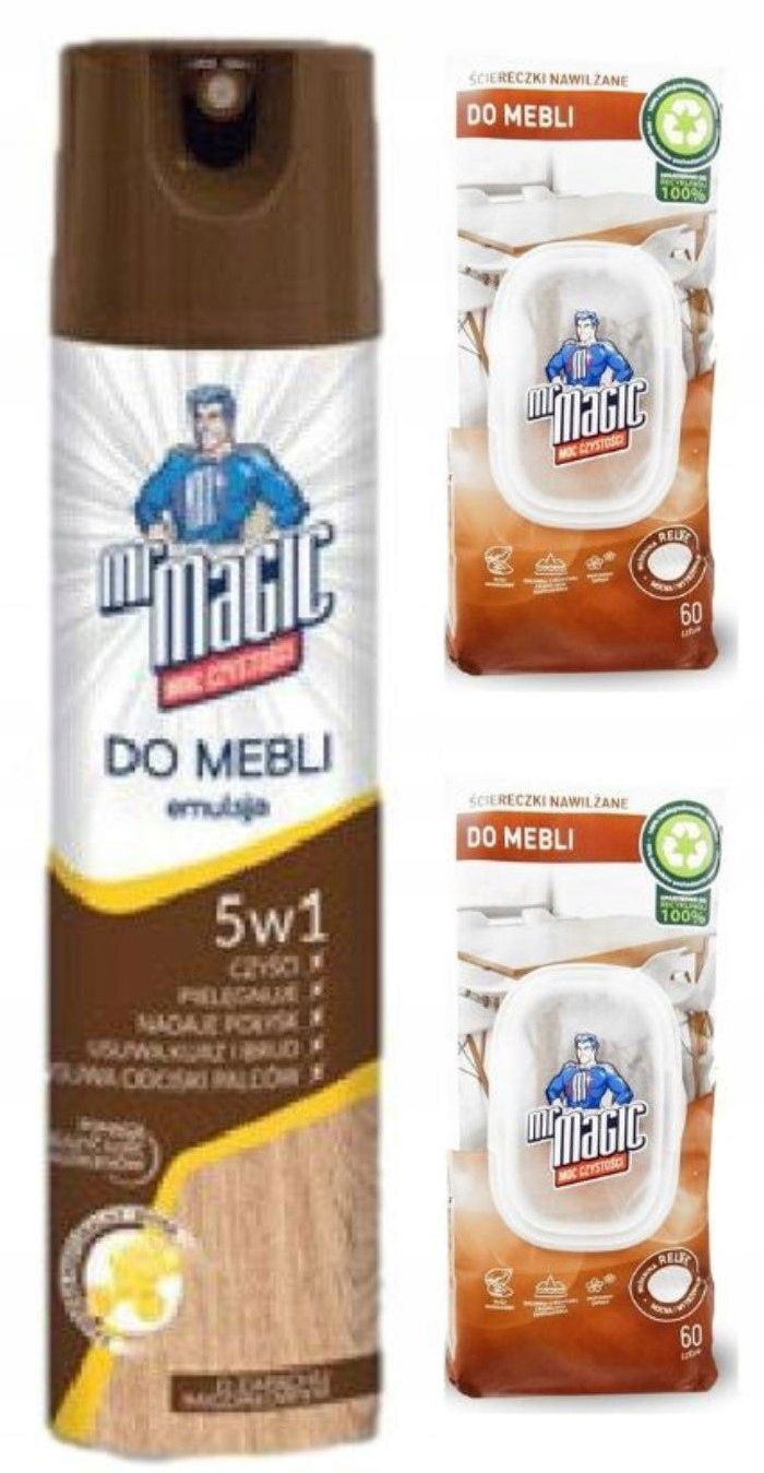 Mr. Magic Set Emulzia a 2 x Utierky na nábytok