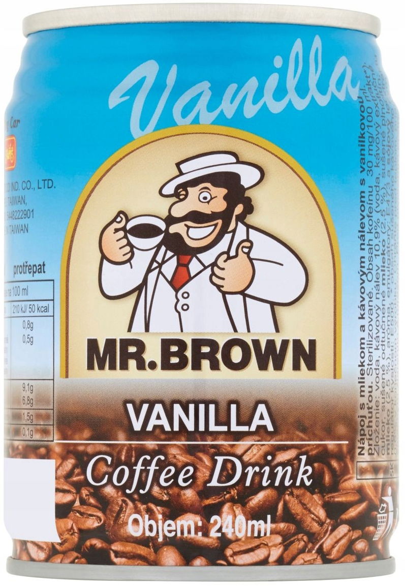 Mr.Brown Vanilla nápoj s mliekom a kávovým nálevom s vanilkovou 240ml