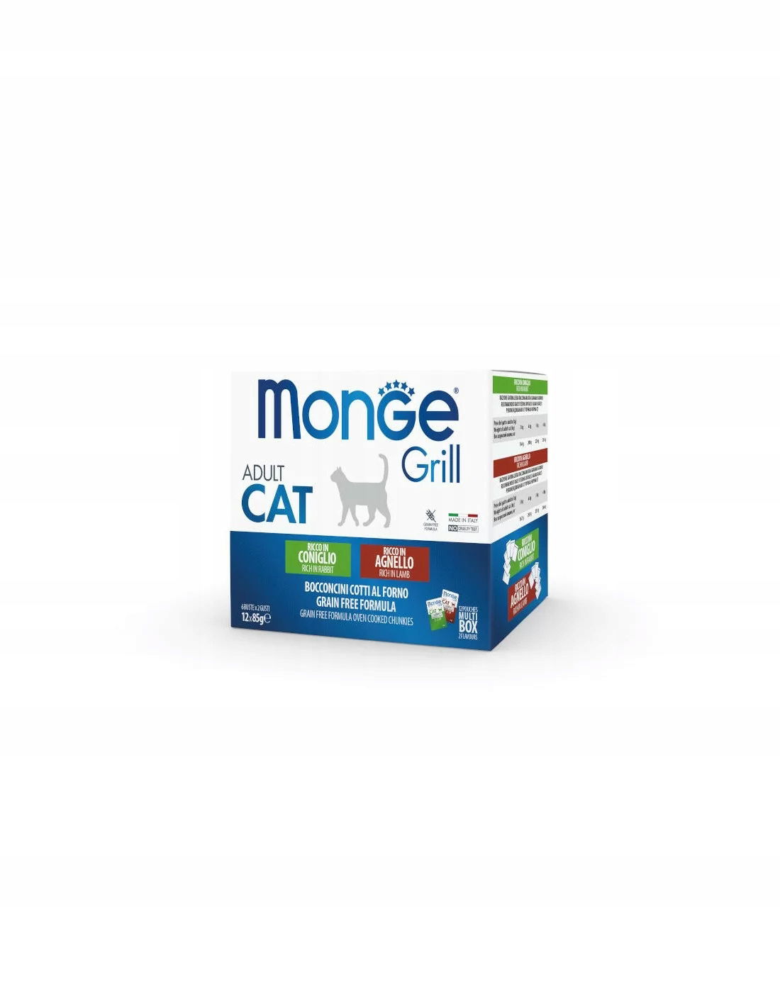 Multi Box Cat Monge Grill králik/jahňacie mäso 12x85g značky Monge