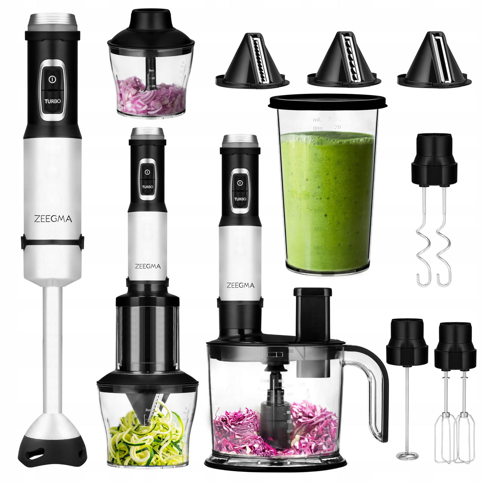Multifunkčný Mixér Ručný Titán 1500W Malaxer Strúhadlo Set XL
