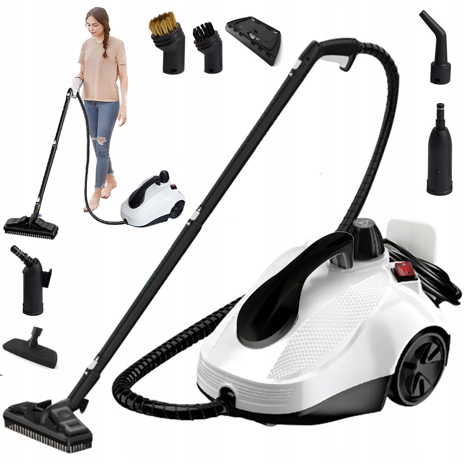 Multifunkčný parný čistič na parný mop 2000 W Sada Xxl