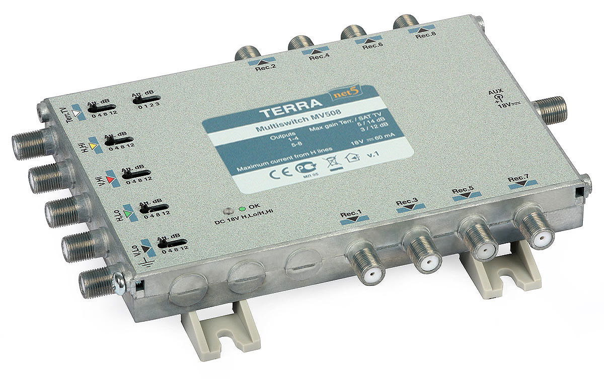 Multiprepínač MV-508 Terra 5-WE/8-VY Abcv