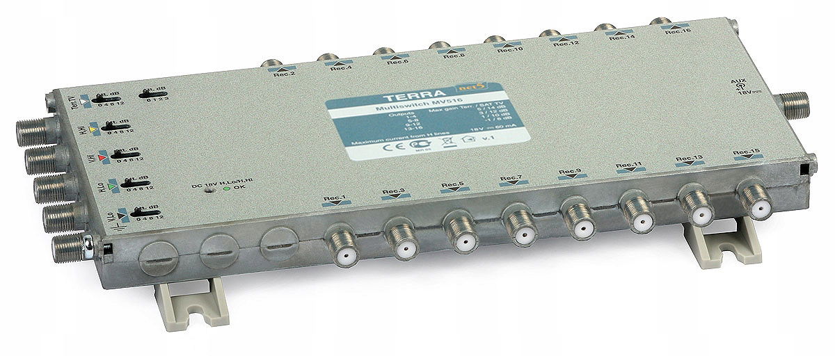 Multiprepínač MV-516 5-vstupový/16-výstupný Terra
