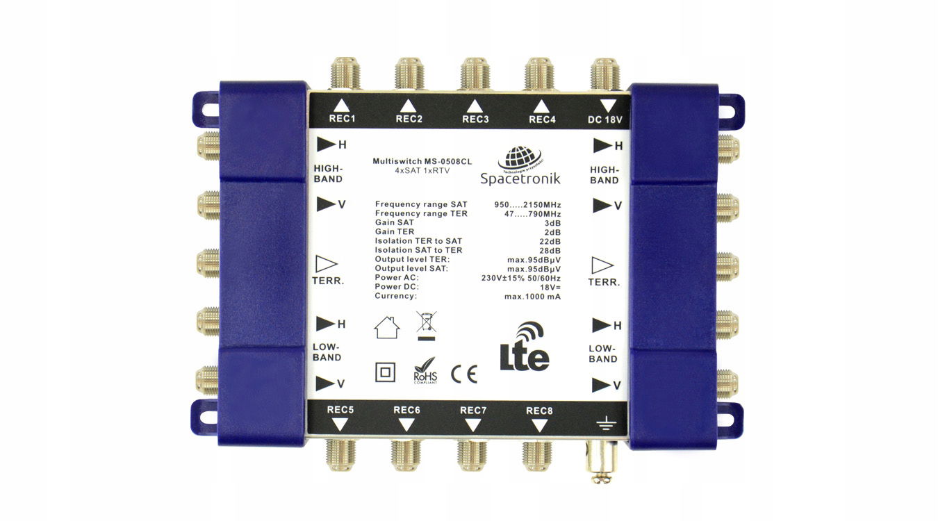 Multiprepínač Spacetronik Pro MS-0508CL Lte