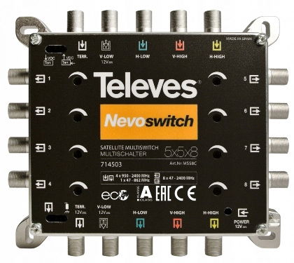 Multiprepínač Televes 5/8 Nevoswitch 5x5x8 No 714503