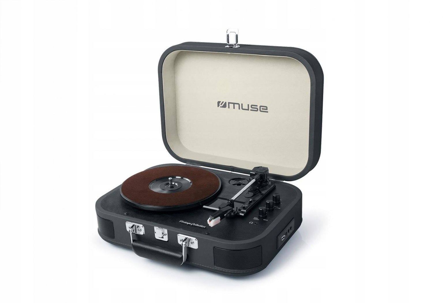 Muse MT-201DG čierny Retro gramofón Bluetooth Usb Aux Fm rádio