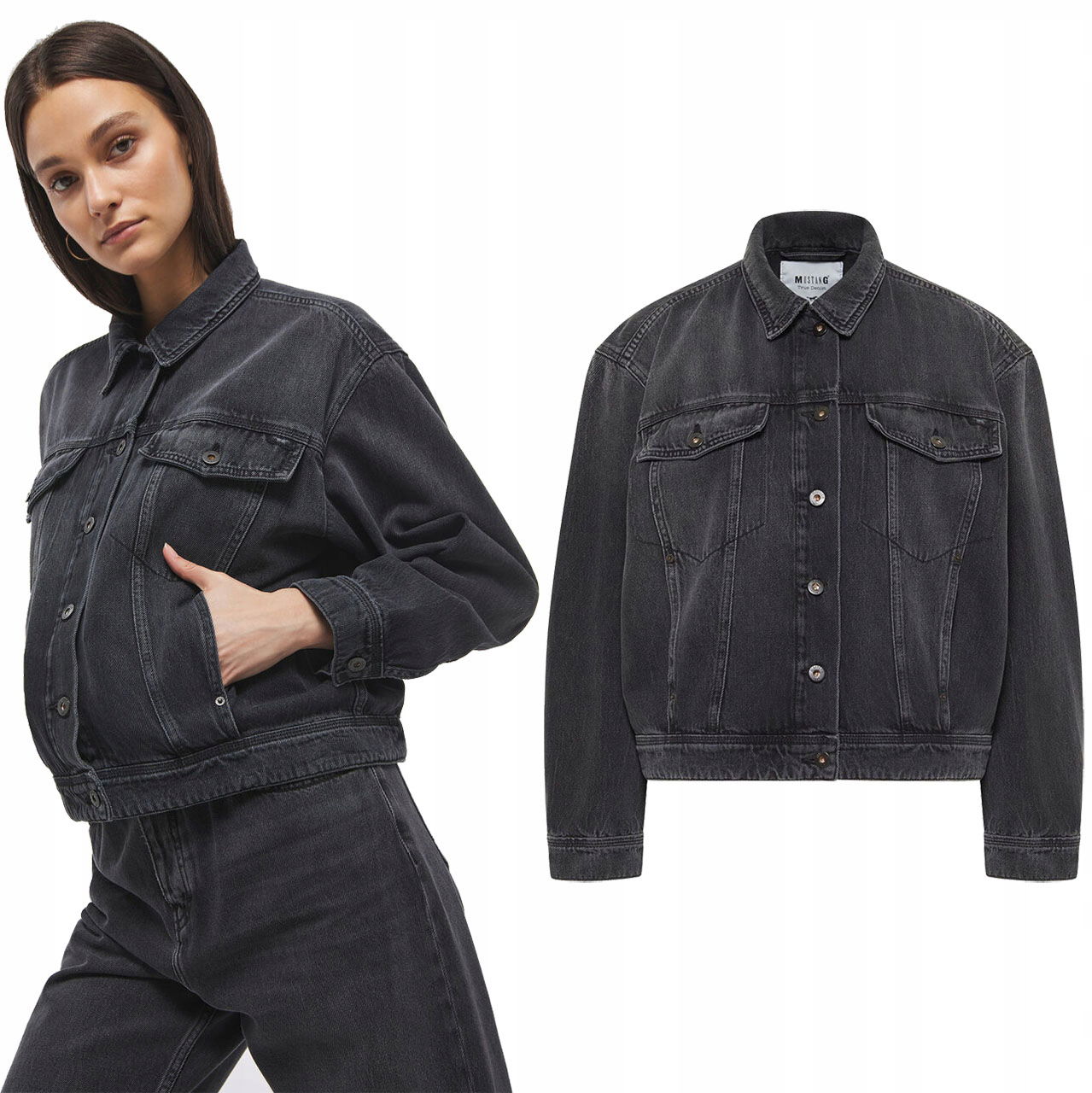 Mustang Luise Denim Jacket Relaxed Iron dámska džínsová bunda veľkosť M