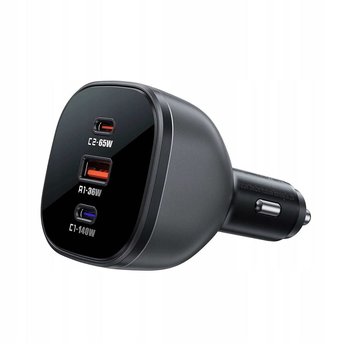 Nabíjačka Acefast B14 do auta 165W 2x Usb-c 1x Usb-a čierna