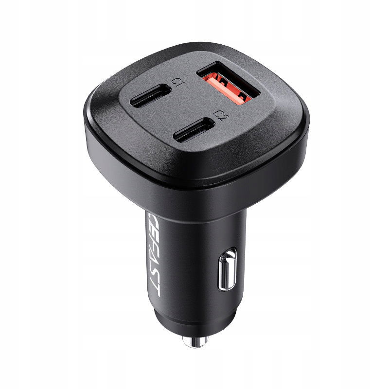 Nabíjačka do auta 66W 2x Usb-c Usb Power Delivery Qc 4.0 čierna