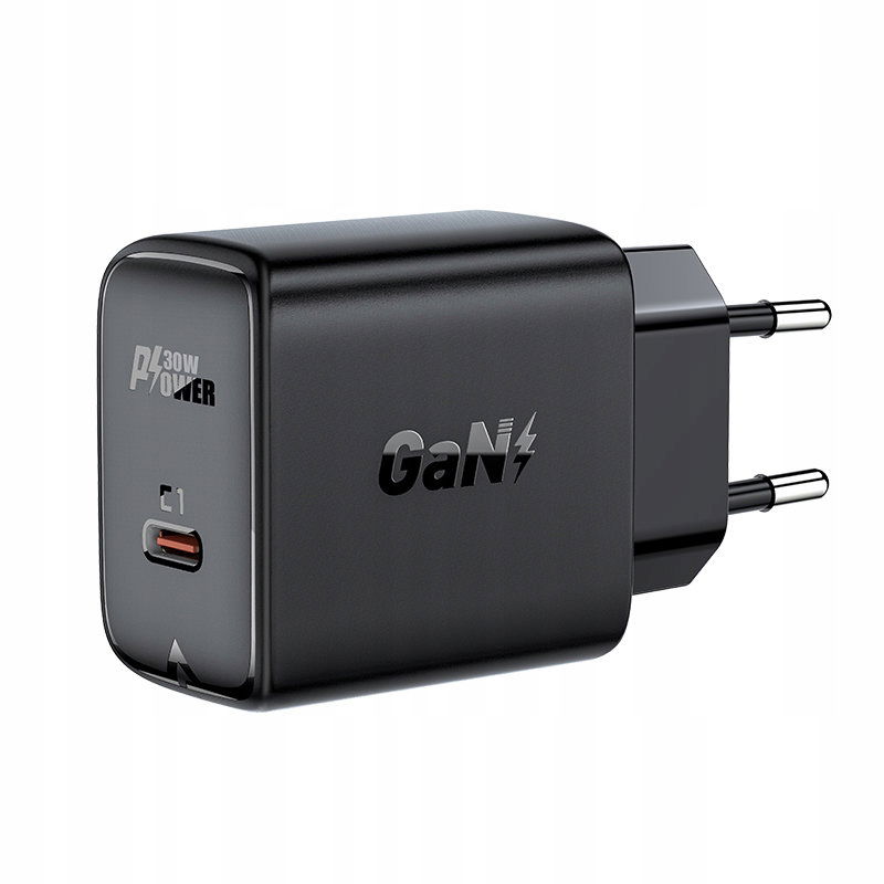 Nabíjačka GaN Usb-c 30W Pd Qc 3.0 Afc Fcp čierna
