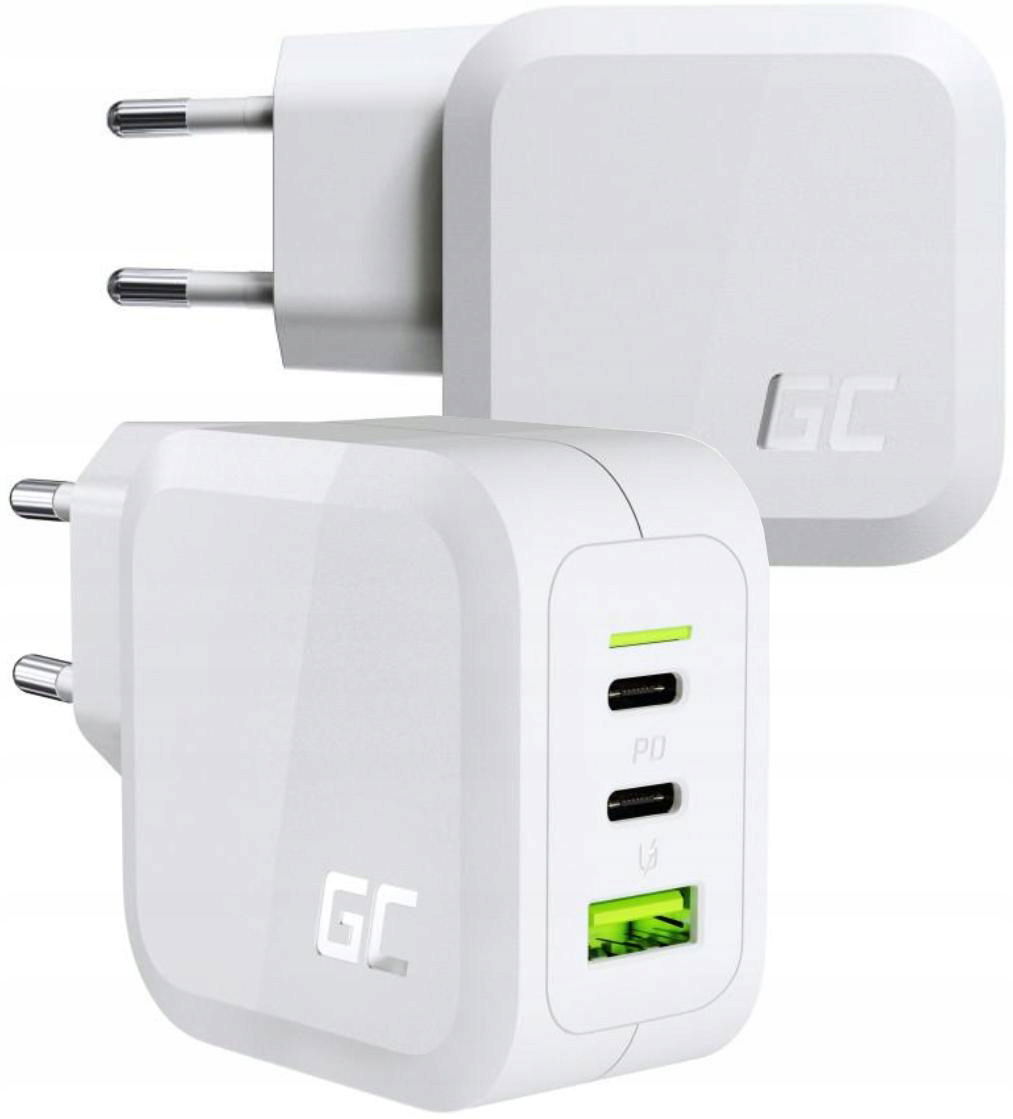 Nabíjačka Green Cell Powergan 65W Ac 2xUSB-C 1xUSB-A CHARGC08W