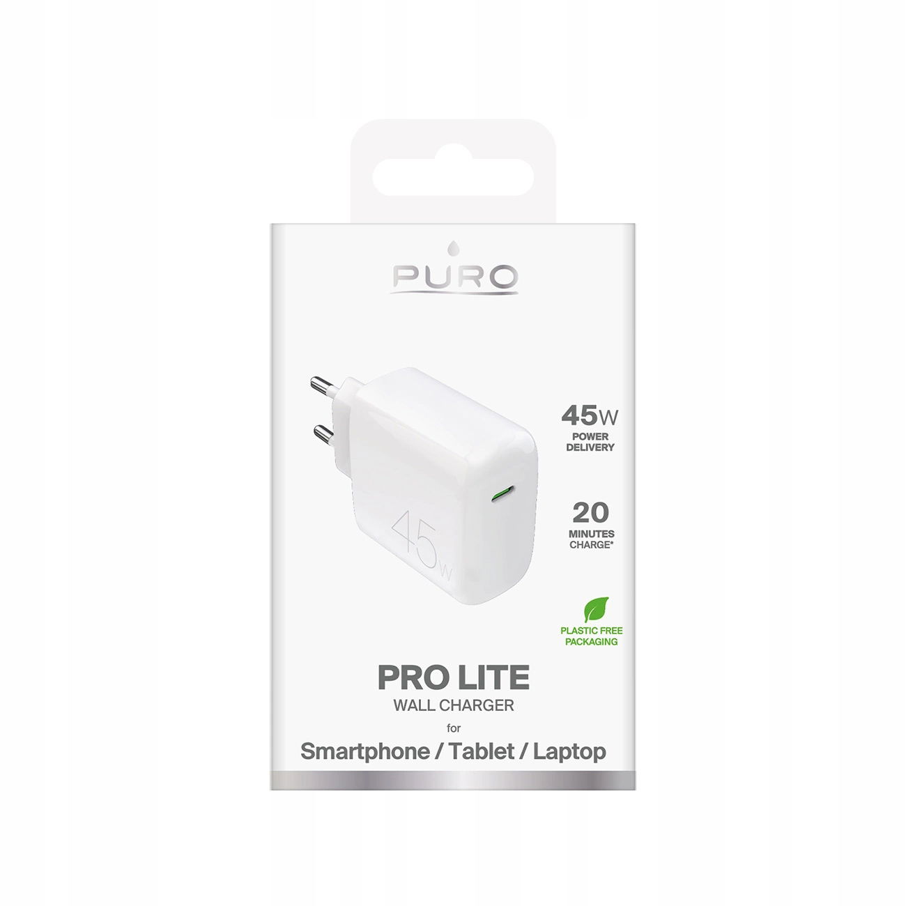 Nabíjačka Puro Prolite 45W Usb-c biela