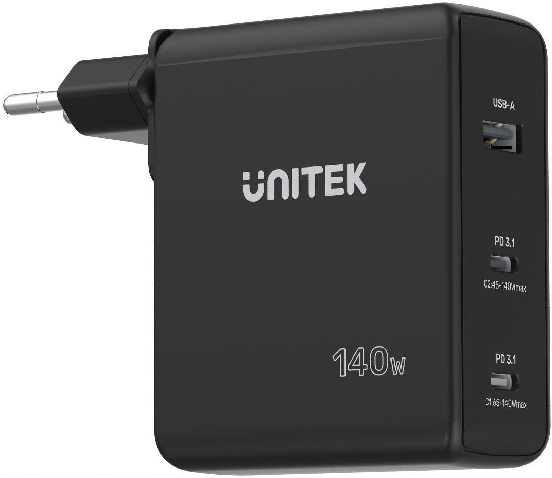 nabíjačka Unitek GaN 3 porty 140W