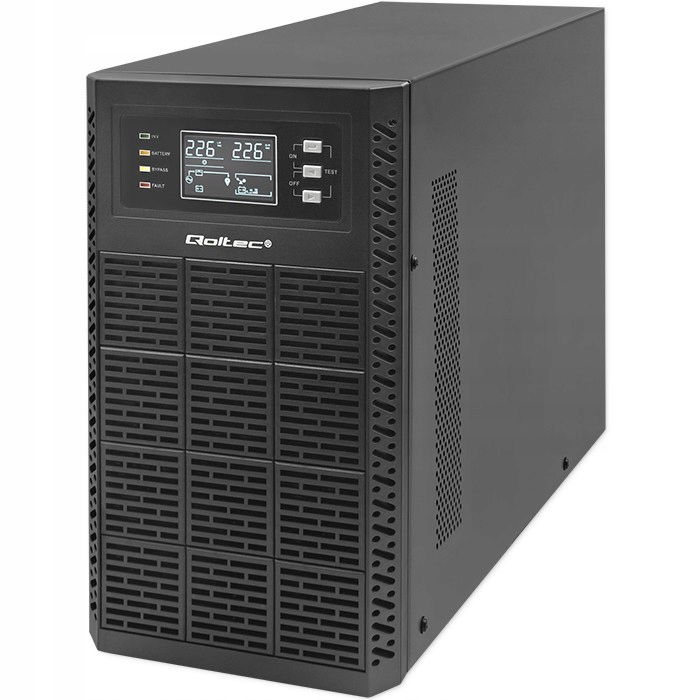 Napájací zdroj Ups 3000 W Qoltec 3 kVA LCD Power Factor 1.0 Snmp Eco Mode