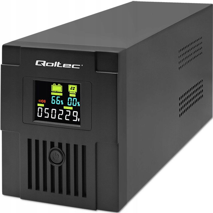 Napájací zdroj Ups Line Interactive 1500VA 900W Qoltec s LCD Usb RJ45 Pc