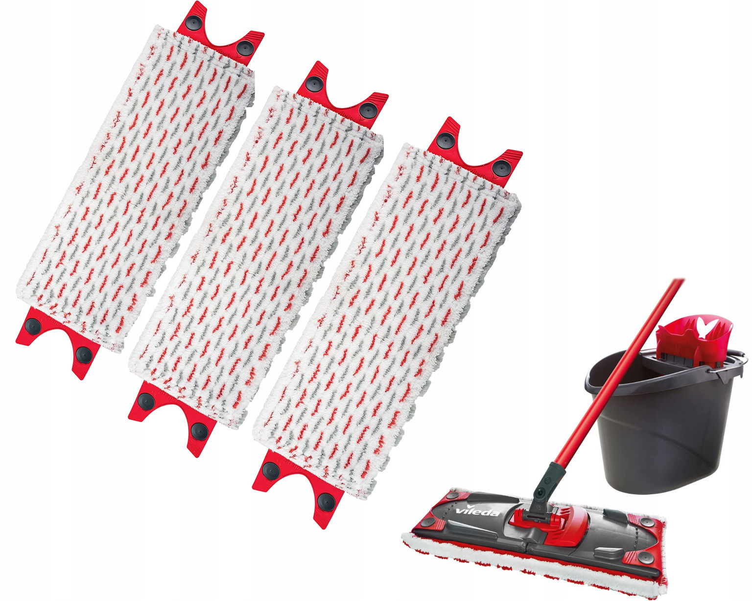 Náplň do plochého mopu Vileda 3 x Koncovka pre plochý mop Ultra Max