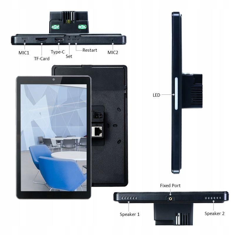 Nástenný tablet s panelom Smart Home Android 8"