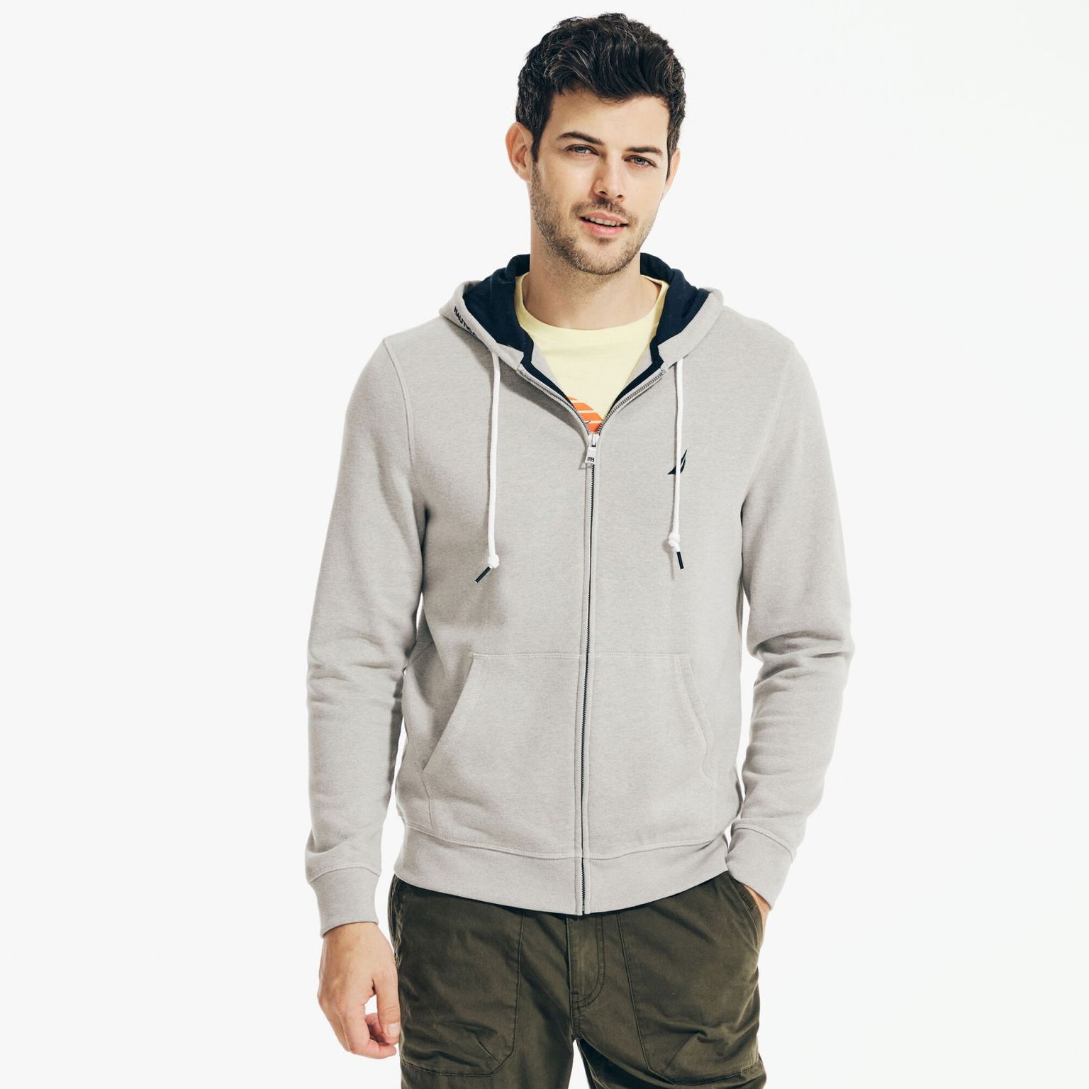 Nautica pánska mikina Solid šedá XXL