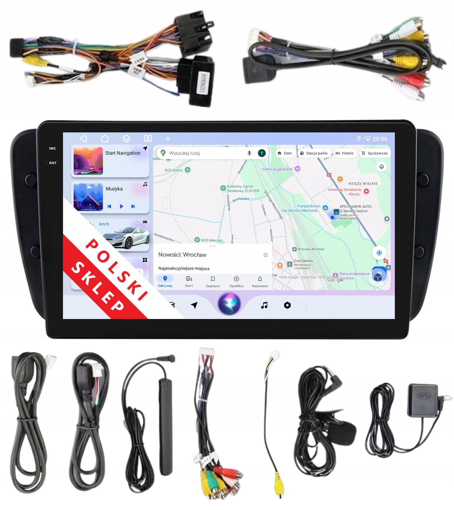 Navigácia Rádio 2DIN Android Seat Ibiza 4 IV 6/128 Gb Dsp Carplay Lte