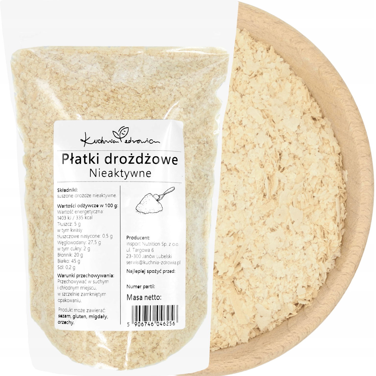 Neaktívne Kvasinkové Vločky 250 g Prírodné Kvasinky Kuchnia Zdrowia