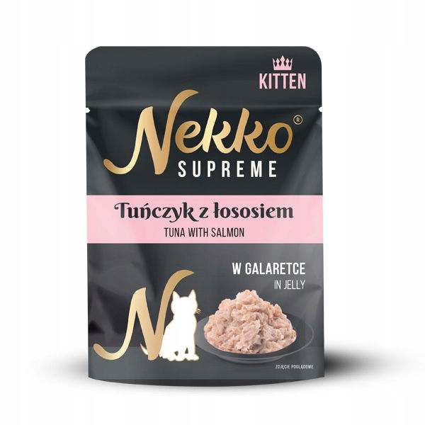 Nekko Supreme Kitten Tuniak s lososom v želé 70 g