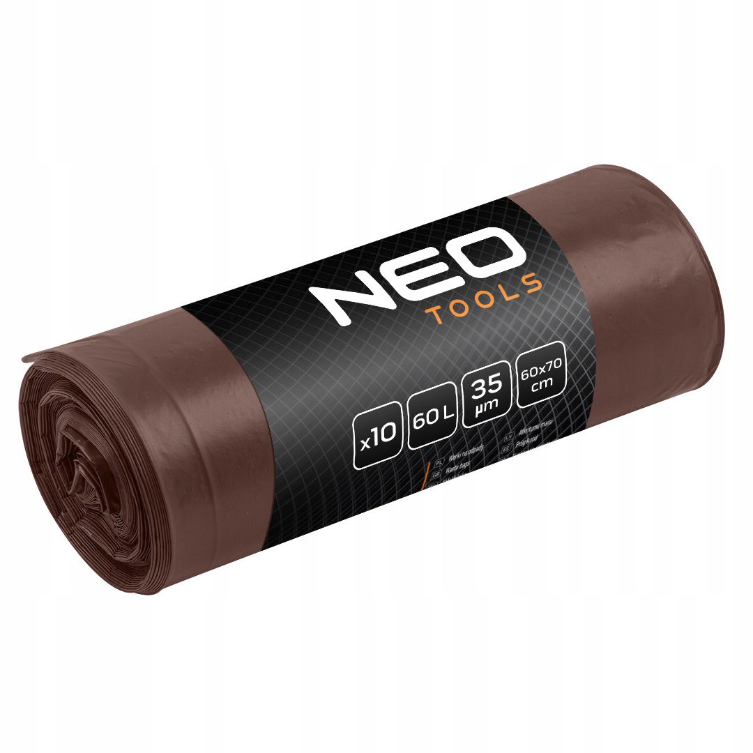Neo Vrecia Na Odpad 60 L, Hnedé, 35 MIC, 10 Ks 15-993