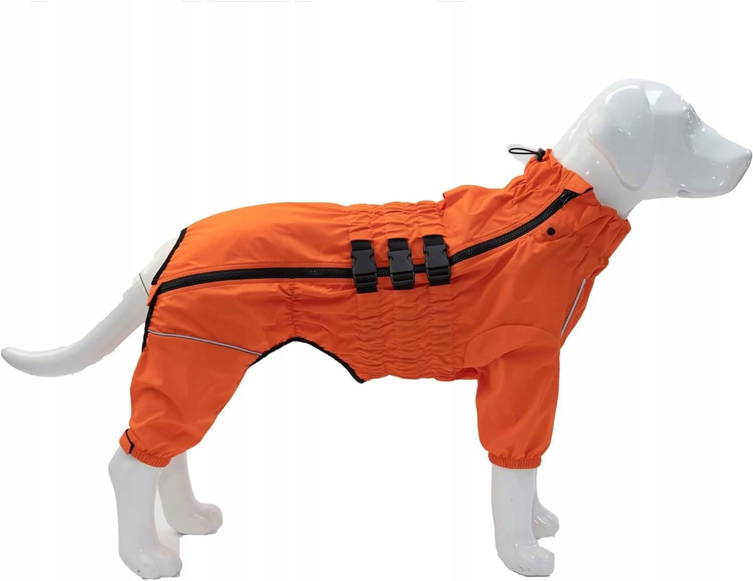 Nepremokavá Bunda Pre Psa S Ľahkým Oblečením Oranžová XL