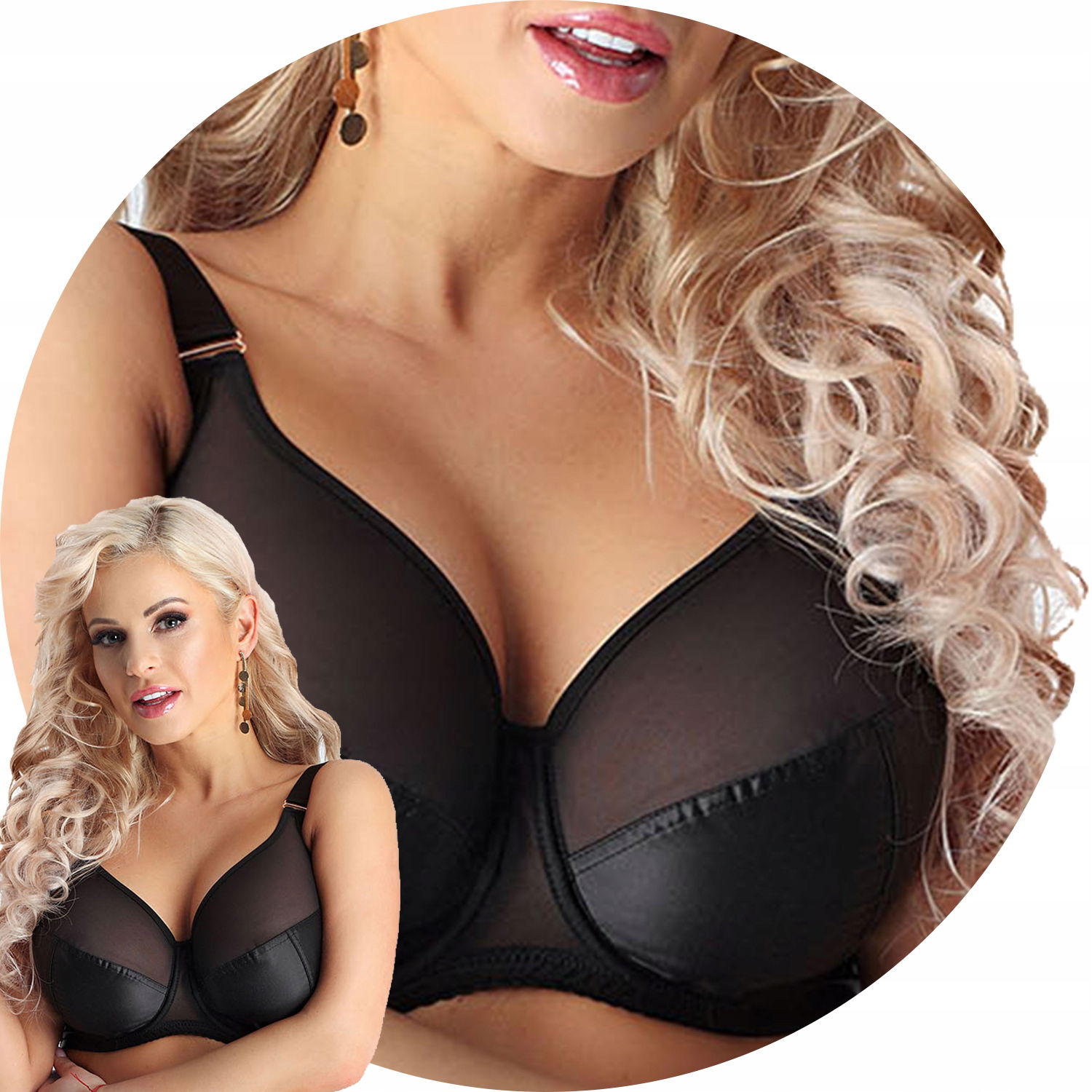 Nessa Linda Big N515 čierna, hladké košíčky 85O Mäkká podprsenka Soft