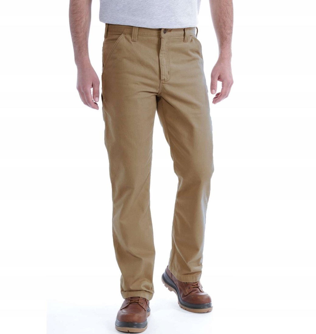 Nohavice Carhartt Washed Twill Dungaree Khaki