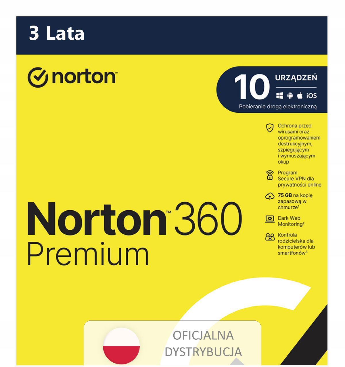 Norton 360 Premium 10 pracovných miest 3 roky Secure Vpn (bez karty) 2025