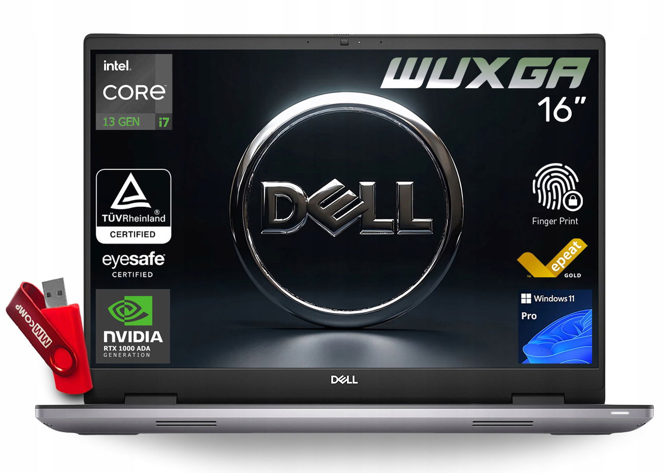 Notebook Dell Precision 7680 i7 32GB 2TB Ssd 16" 1920x1200 Ips Rtx Ada 6GB