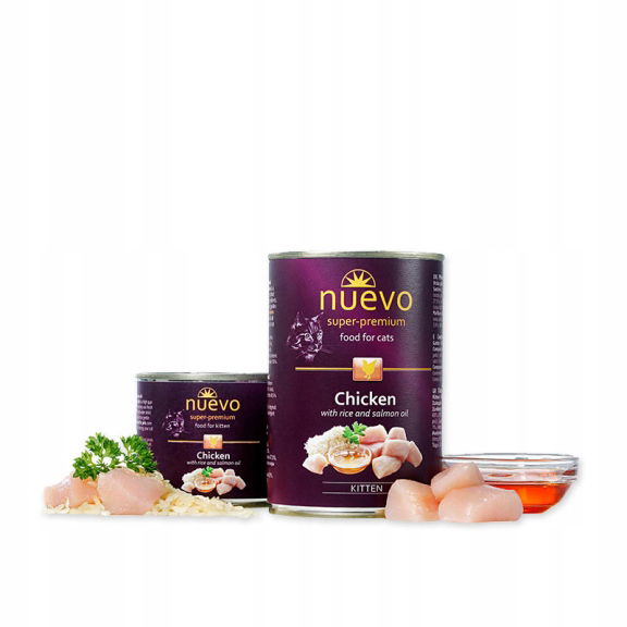 Nuevo Krmivo pre mačiatka Kuracie Mäso s ryžou 200 g
