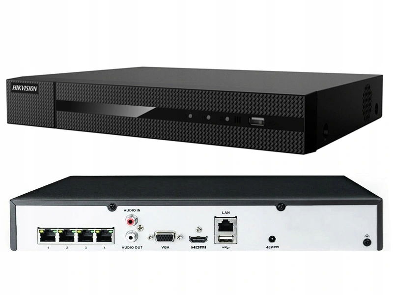 Nvr PoE 4ch rekordér pre kamery Hikvision H.265+