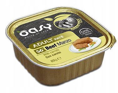 Oasy mokré pre mačky Grain Free Pate hovädzie mäso 85 g