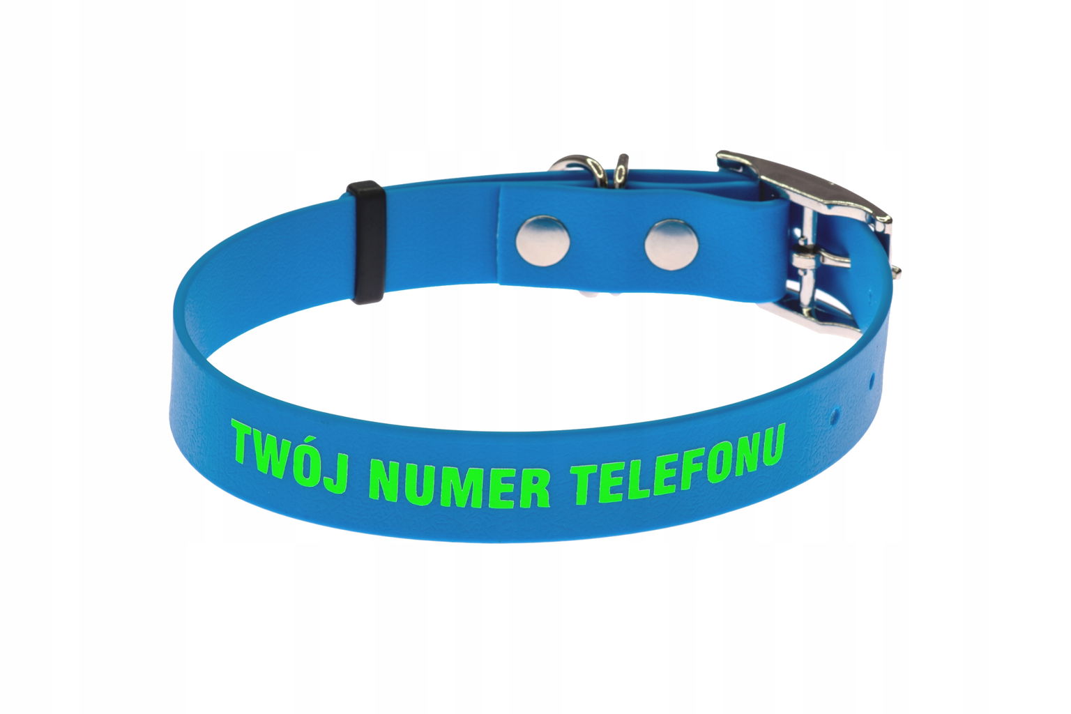 Obojok 25 mm, vodeodolný, biothane 38-52 cm Potlač! obojok s telefónnym číslom